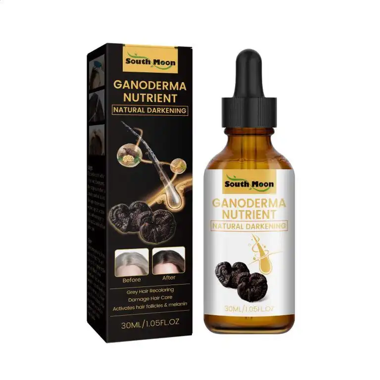 Ganoderma Hair Blackening Serum 30ml Anti-Grey Hair for Healthier and Thicker Hair