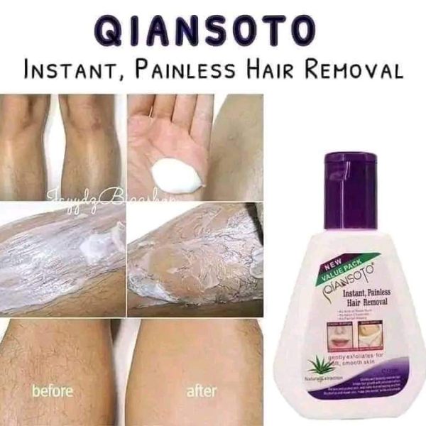 Instant, Painless Hair Removal, QIANSOTO brand Natural extraction reduces face hair and body hair natural extraction Painless hair removal essence
